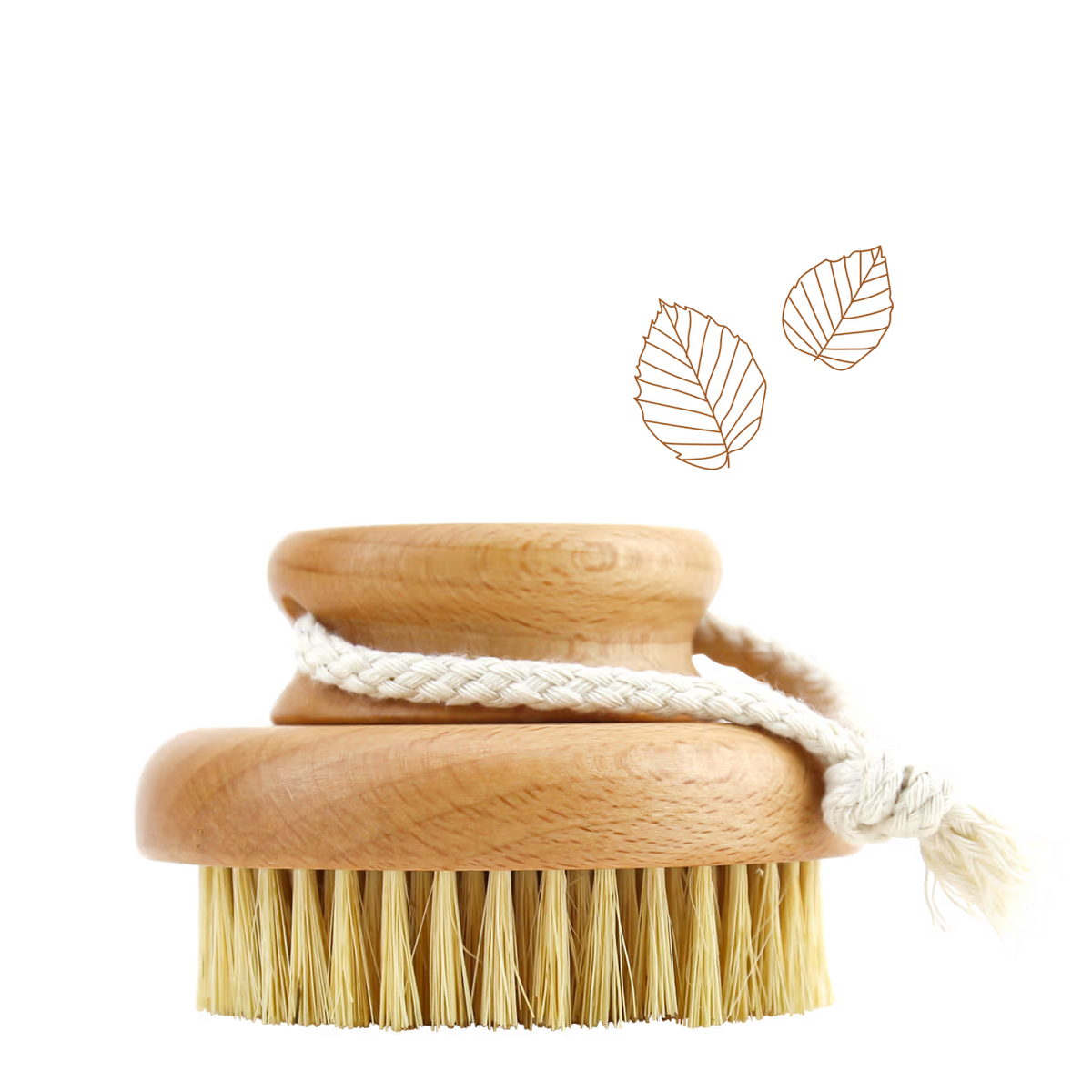 Brosse de drainage lymphatique en bois