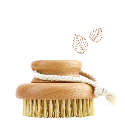 Brosse de drainage lymphatique en bois