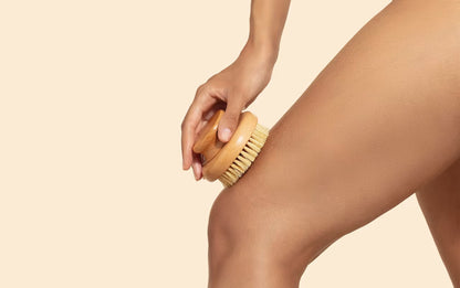 Brosse de drainage lymphatique en bois